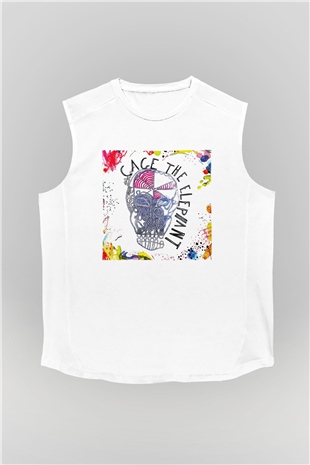 Cage the Elephant Beyaz Unisex Kolsuz Tişört