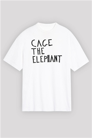 Cage the Elephant Beyaz Unisex Oversize Tişört T-Shirt