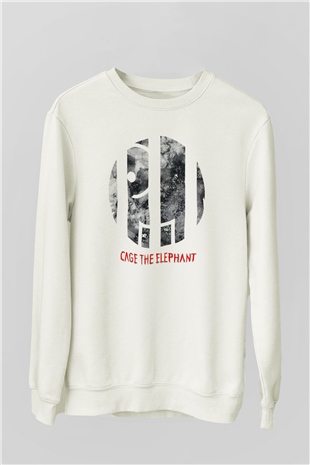 Cage the Elephant Beyaz Unisex Sweatshirt