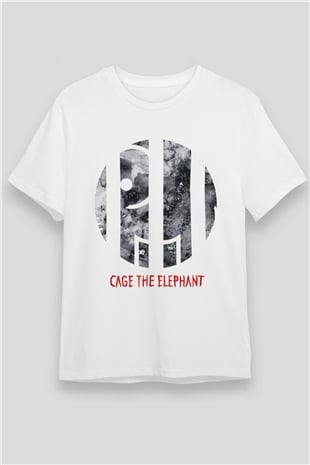 Cage the Elephant Beyaz Unisex Tişört T-Shirt - TişörtFabrikası