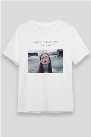 Cage the Elephant Beyaz Unisex Tişört T-Shirt - TişörtFabrikası