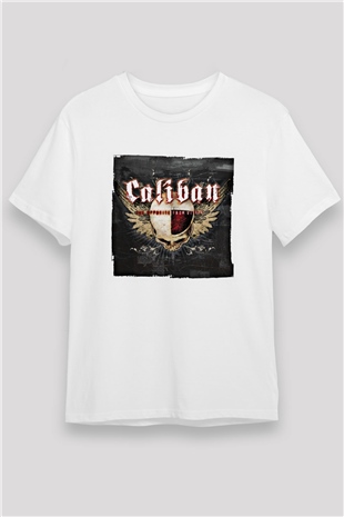 Caliban Baskılı Unisex Beyaz Tişört
