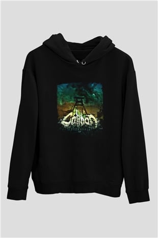 Caliban Baskılı Unisex Siyah Hoodie