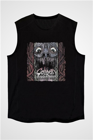 Caliban Baskılı Unisex Siyah Kolsuz Tişört