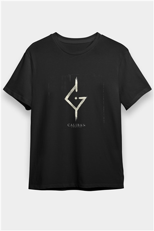 Caliban Baskılı Unisex Siyah Tişört