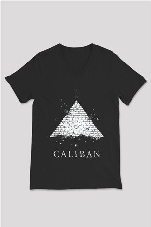 Caliban Siyah Unisex V Yaka Tişört
