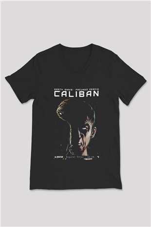 Caliban Siyah Unisex V Yaka Tişört