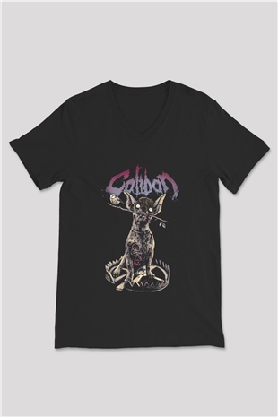 Caliban Siyah Unisex V Yaka Tişört