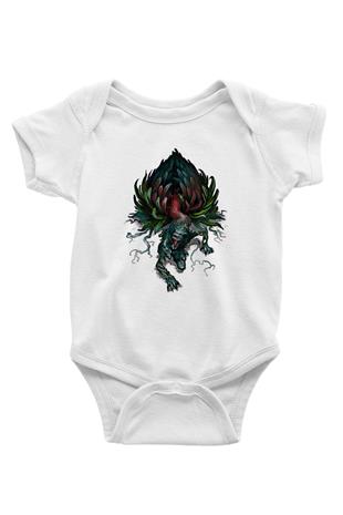Call Of Ctulhu Baskılı Beyaz Unisex Bebek Body - Zıbın