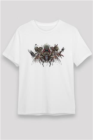 Call Of Ctulhu Baskılı Unisex Beyaz Tişört - Tshirt
