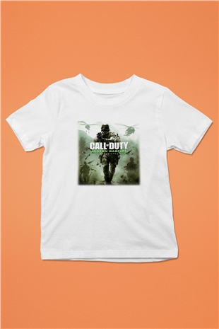 Call of Duty Baskılı Beyaz Unisex Çocuk Tişört