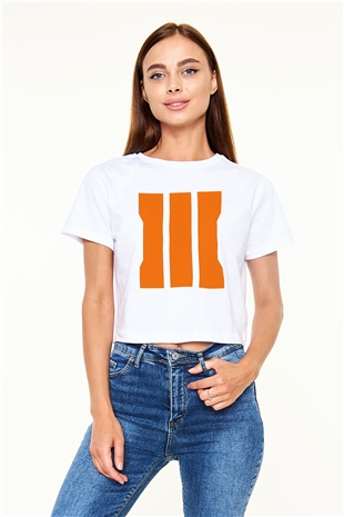 Call of Duty Beyaz Croptop Tişört