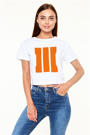 Call of Duty Beyaz Croptop Tişört