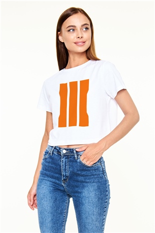 Call of Duty Beyaz Croptop Tişört