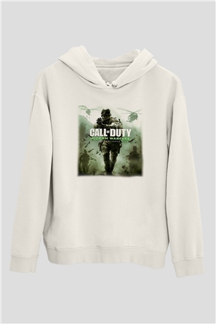 Call of Duty Beyaz Unisex Kapşonlu Sweatshirt