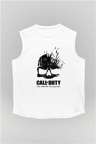 Call of Duty Beyaz Unisex Kolsuz Tişört