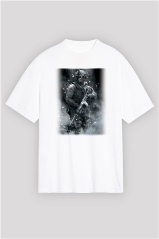 Call of Duty Beyaz Unisex Oversize Tişört T-Shirt
