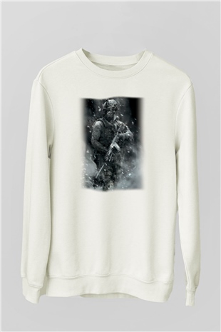 Call of Duty Beyaz Unisex Sweatshirt