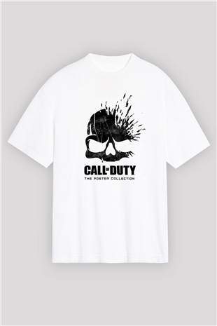 Call of Duty Beyaz Oversize Tişört Oversize T-shirt