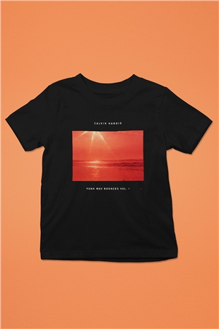 Calvin Harris Baskılı Siyah Unisex Çocuk Tişört