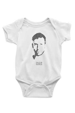 Calvin Harris Beyaz Bebek Body - Zıbın
