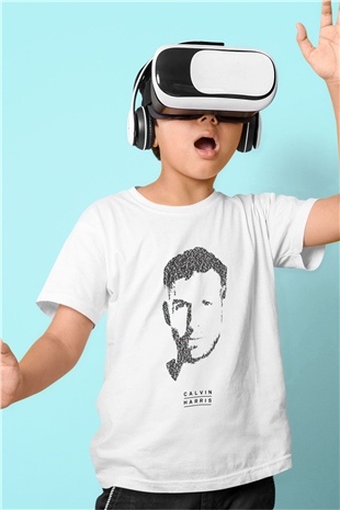 Calvin Harris Beyaz Unisex Çocuk Tişört