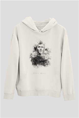 Calvin Harris Beyaz Unisex Kapüşonlu Sweatshirt