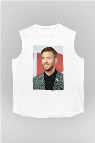Calvin Harris Beyaz Unisex Kolsuz Tişört