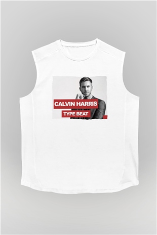 Calvin Harris Beyaz Unisex Kolsuz Tişört