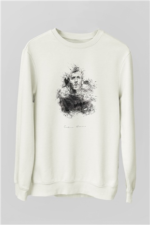Calvin Harris Beyaz Unisex Sweatshirt