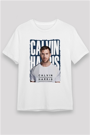 Calvin Harris Beyaz Unisex Tişört T-Shirt - TişörtFabrikası
