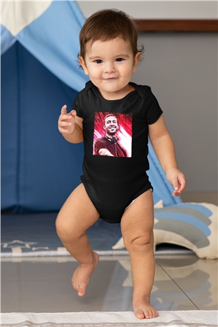 Calvin Harris Siyah Bebek Body - Zıbın