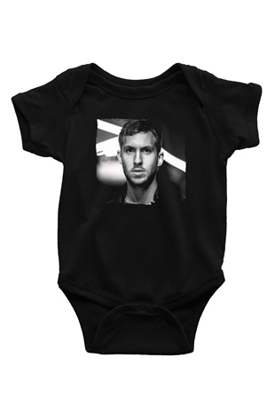 Calvin Harris Siyah Bebek Body - Zıbın