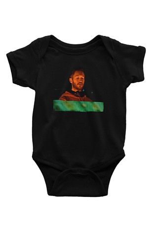 Calvin Harris Siyah Bebek Body - Zıbın