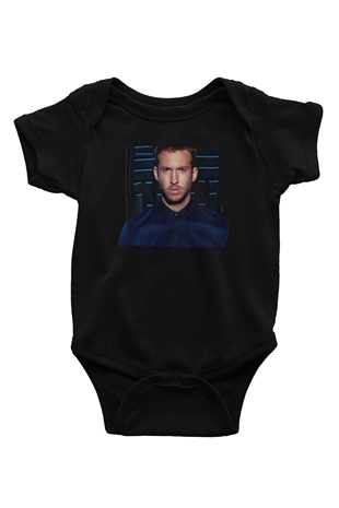 Calvin Harris Siyah Bebek Body - Zıbın