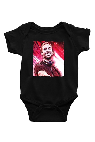 Calvin Harris Siyah Bebek Body - Zıbın