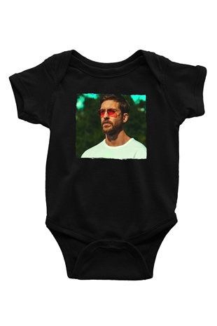 Calvin Harris Siyah Bebek Body - Zıbın