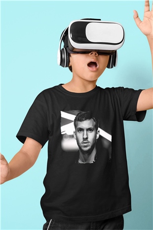 Calvin Harris Siyah Unisex Çocuk Tişört
