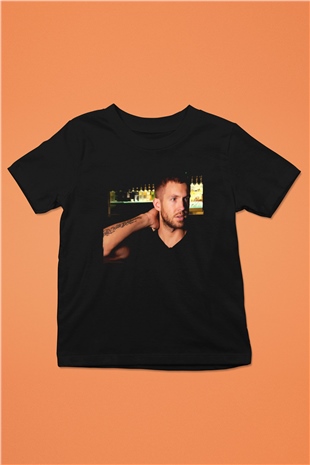 Calvin Harris Siyah Unisex Çocuk Tişört