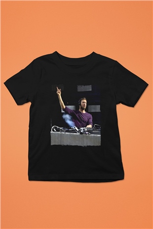 Calvin Harris Siyah Unisex Çocuk Tişört