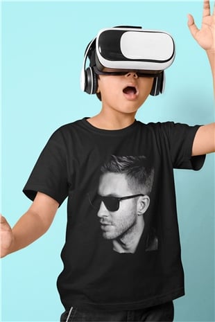 Calvin Harris Siyah Unisex Çocuk Tişört