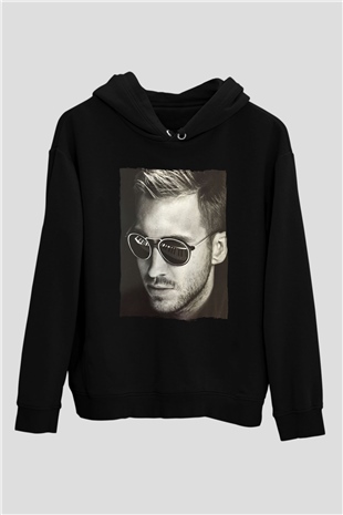 Calvin Harris Siyah Unisex Kapüşonlu Sweatshirt