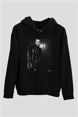 Calvin Harris Siyah Unisex Kapüşonlu Sweatshirt
