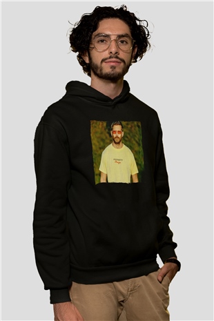 Calvin Harris Siyah Unisex Kapüşonlu Sweatshirt