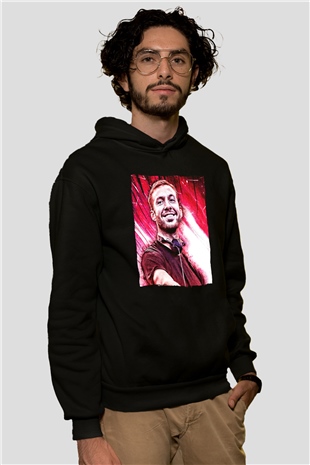 Calvin Harris Siyah Unisex Kapüşonlu Sweatshirt