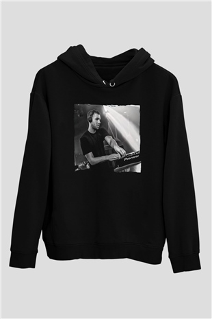Calvin Harris Siyah Unisex Kapüşonlu Sweatshirt