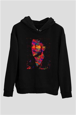 Calvin Harris Siyah Unisex Kapüşonlu Sweatshirt