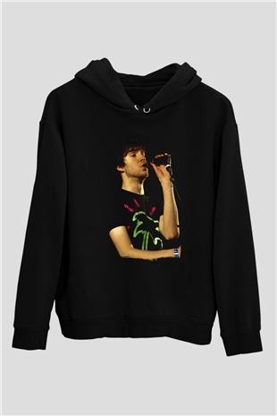 Calvin Harris Siyah Unisex Kapüşonlu Sweatshirt