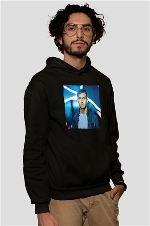Calvin Harris Siyah Unisex Kapüşonlu Sweatshirt