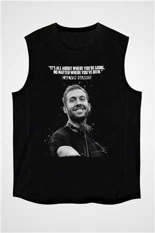 Calvin Harris Siyah Unisex Kolsuz Tişört